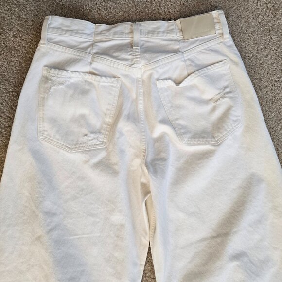 Citizens of Humanity Women's Horseshoe Barrel Leg Jeans Size 30 White Button Fly - Picture 7 of 12